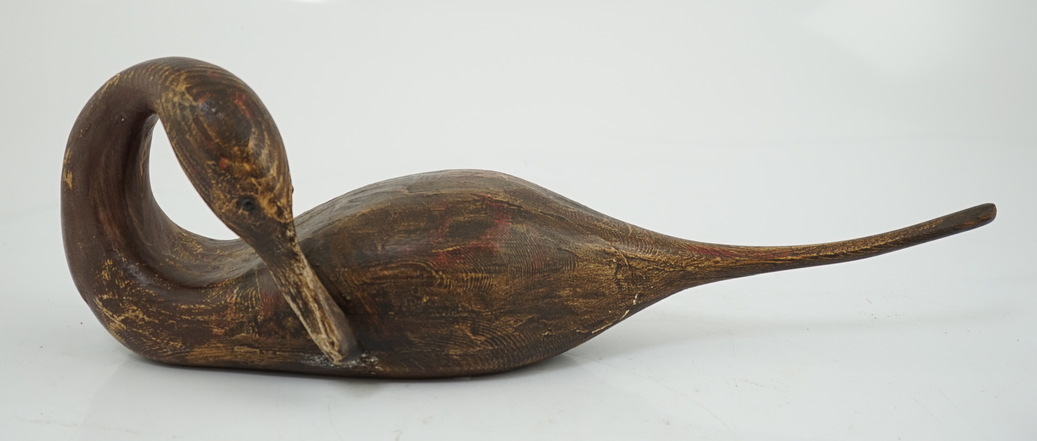 Guy Taplin (British, b.1939), a carved and painted wood figure of a pintail duck